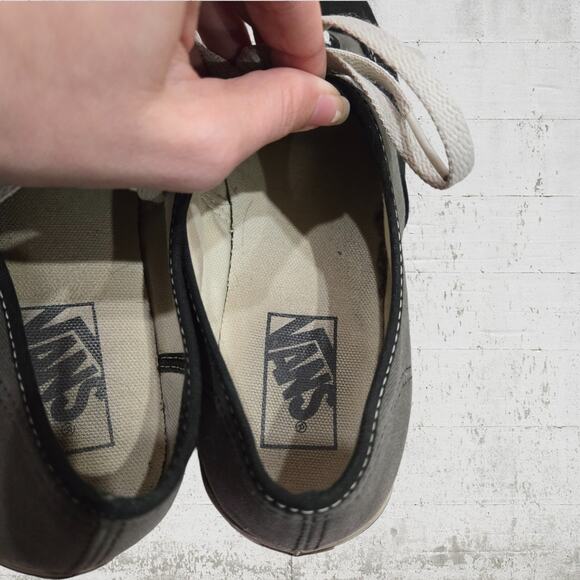 Vans Gray Black Color Block Canvas Low Top Lace Lifestyle Skater Sneakers Size 7 - Picture 9 of 12